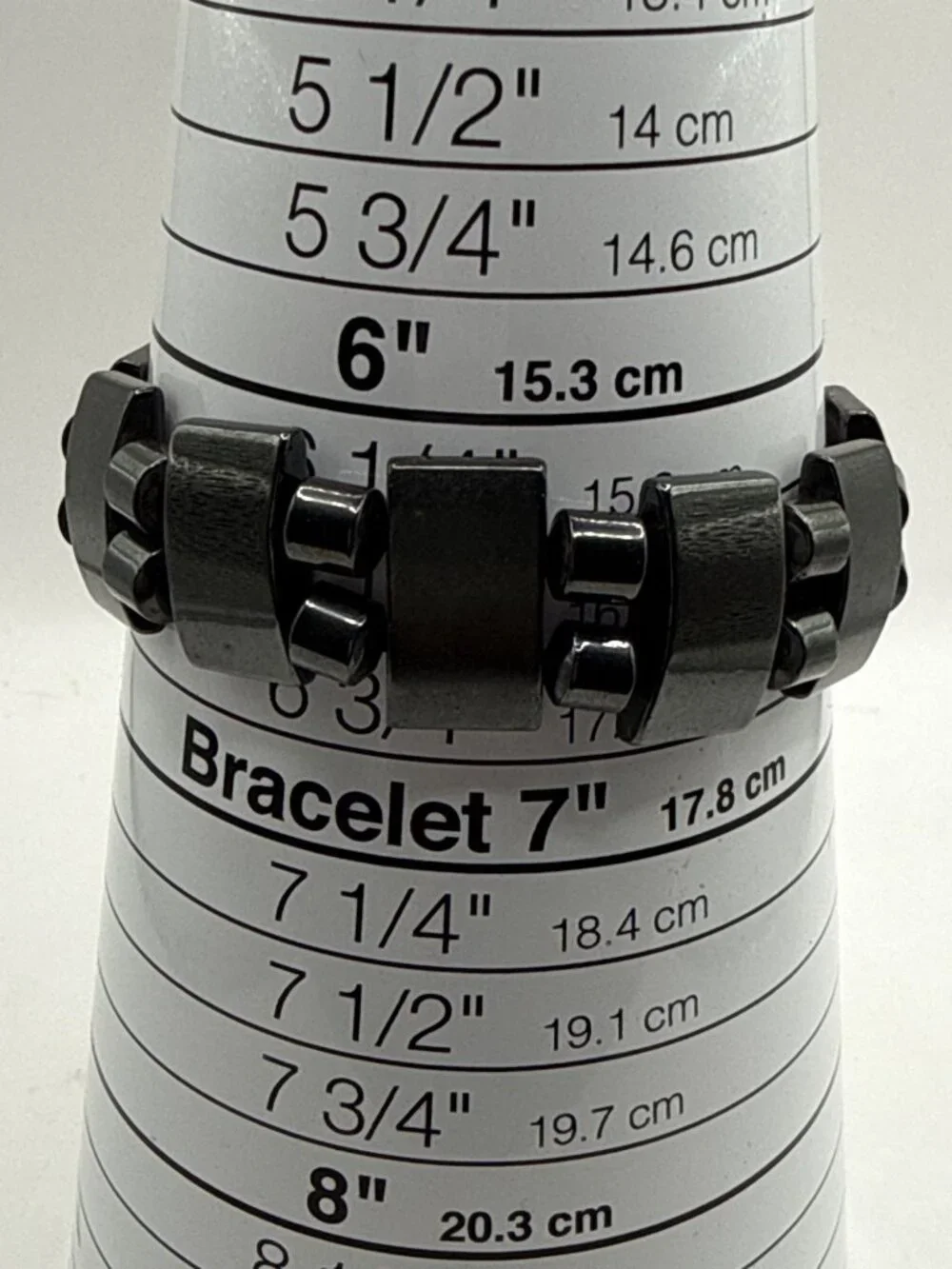 Vintage Dark Grunge Hematite Magnetic Link Bracelet